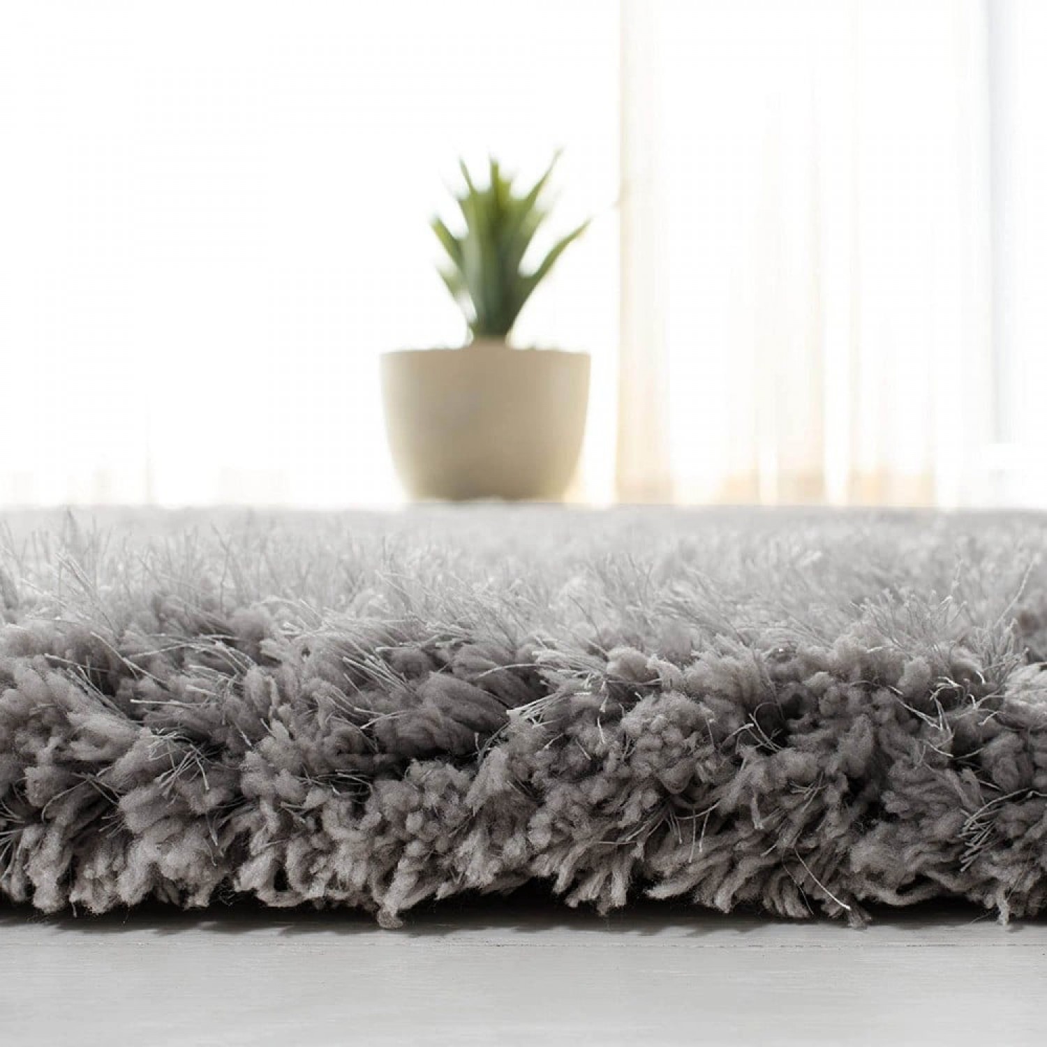 Χαλιά Shaggy Dubai 001A-GR Grey