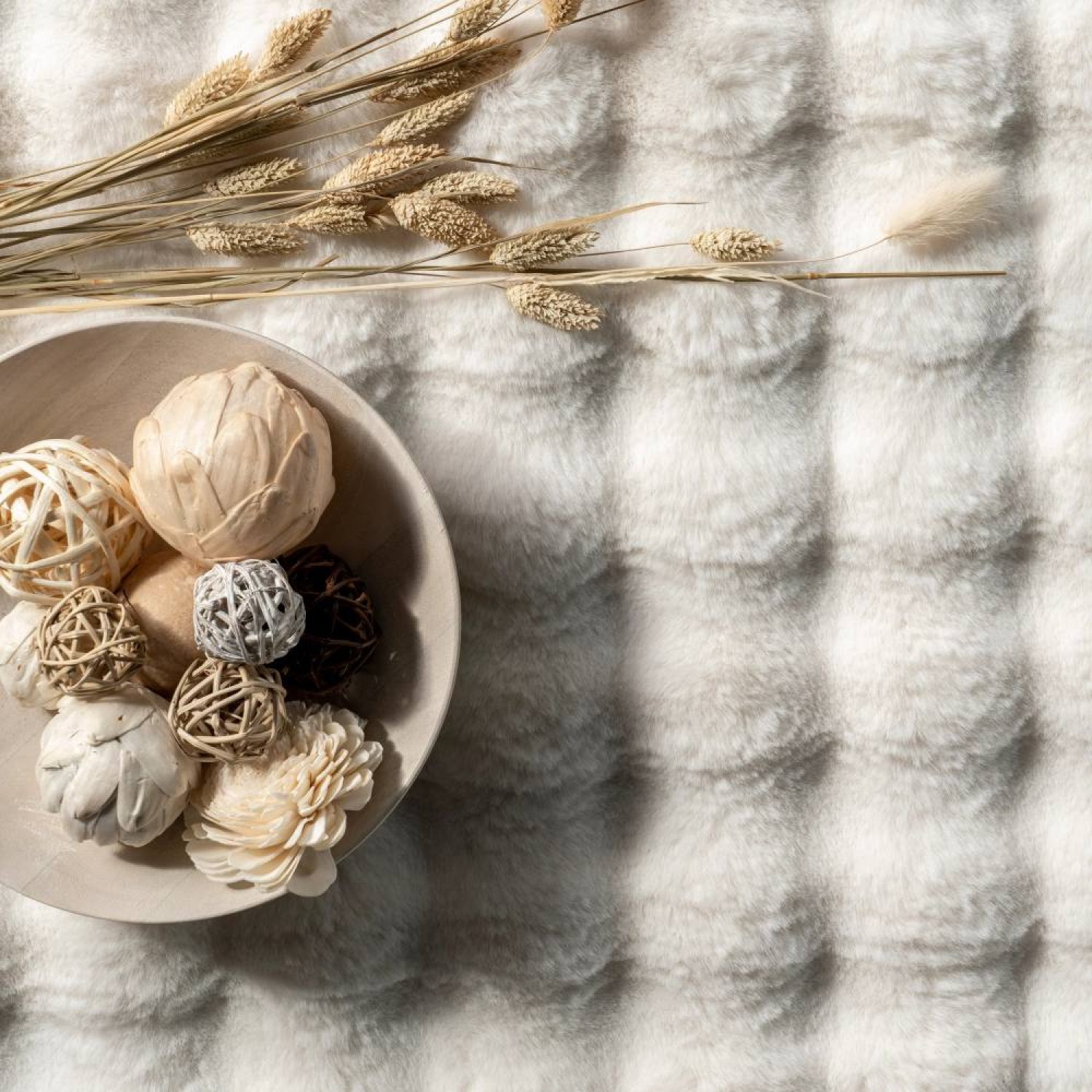 Χαλάκι Γούνινο Rabbit Fur Solid Design FUR3D-512IV Ιβουάρ 0.80x200