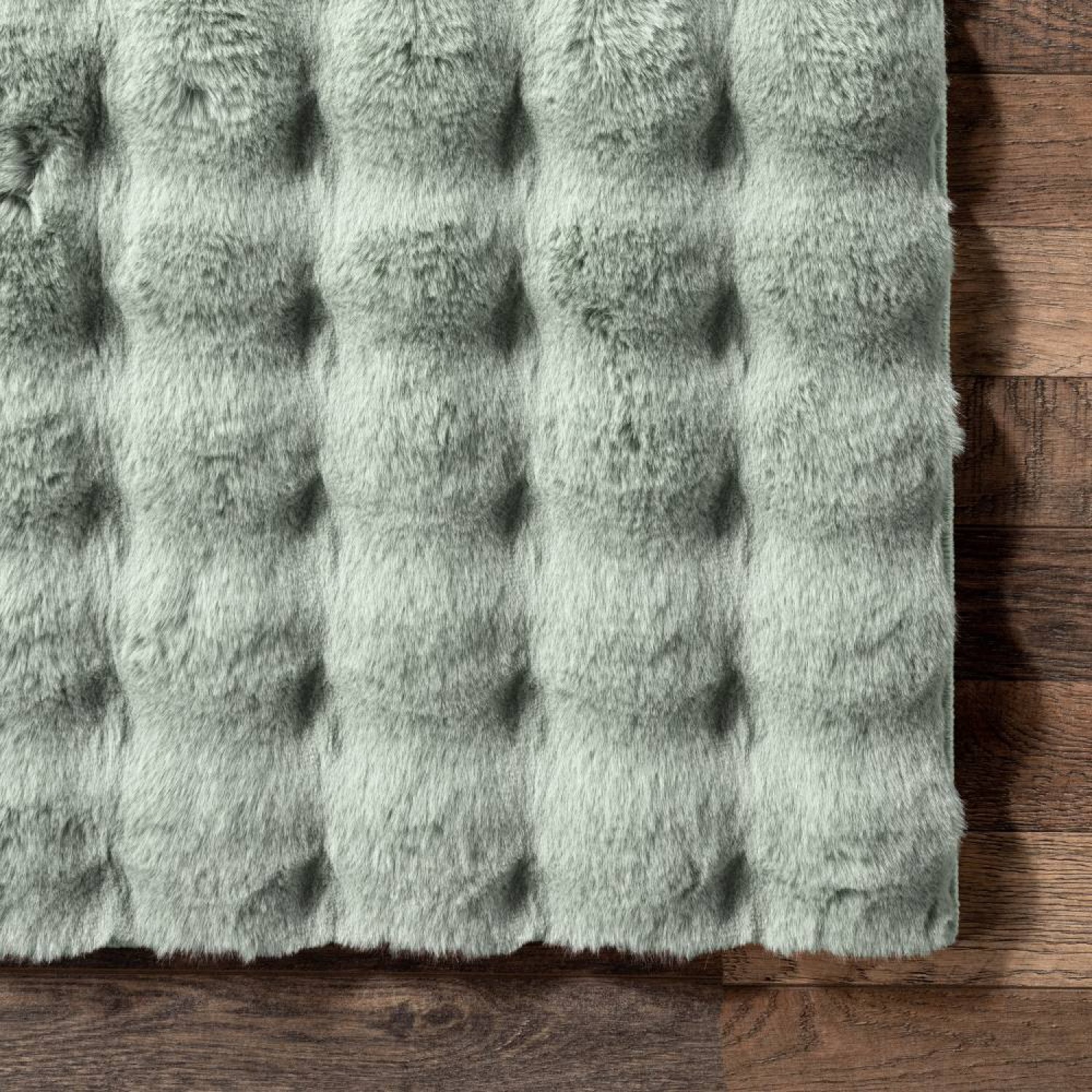 Χαλάκι Γούνινο Rabbit Fur Solid Design FUR3D-512MNT Μέντα 0.80x200