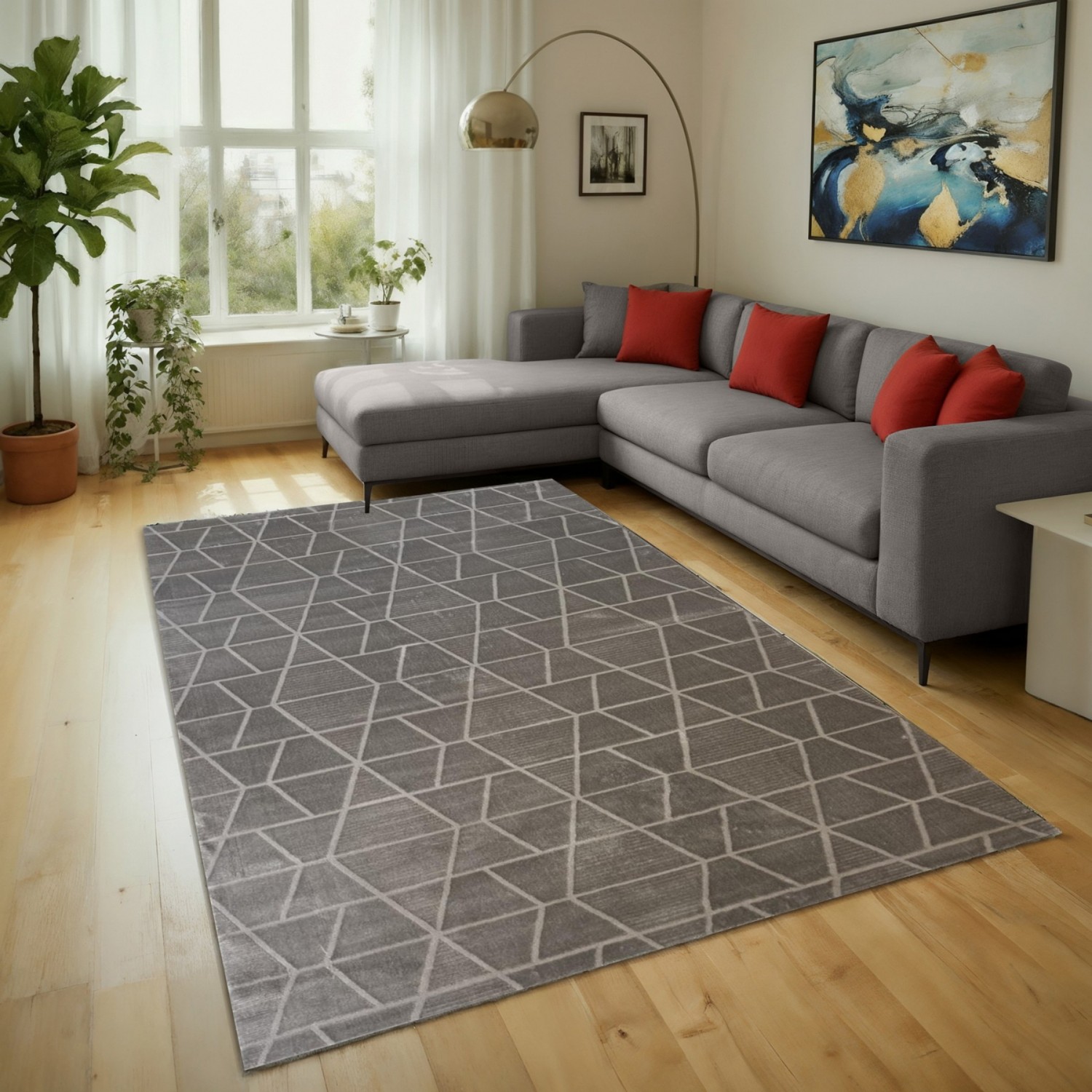 Χαλιά Ανάγλυφα Με Βελούδινη Υφή SILA 004