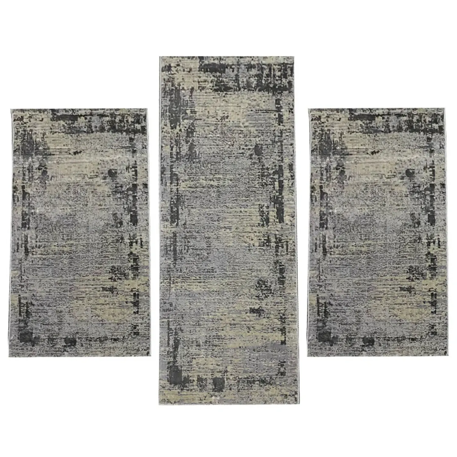 Σετ Κρεβατοκάμαρας 3τμχ Ανάγλυφα Mira 0176A Grey