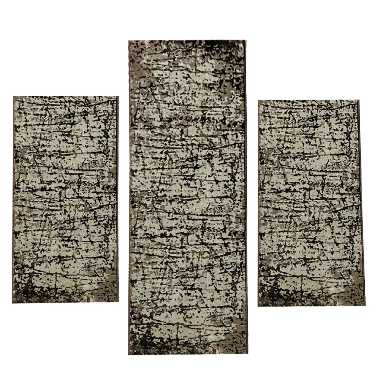 Σετ Κρεβατοκάμαρας 3τμχ Ανάγλυφα Mira 0177A Brown