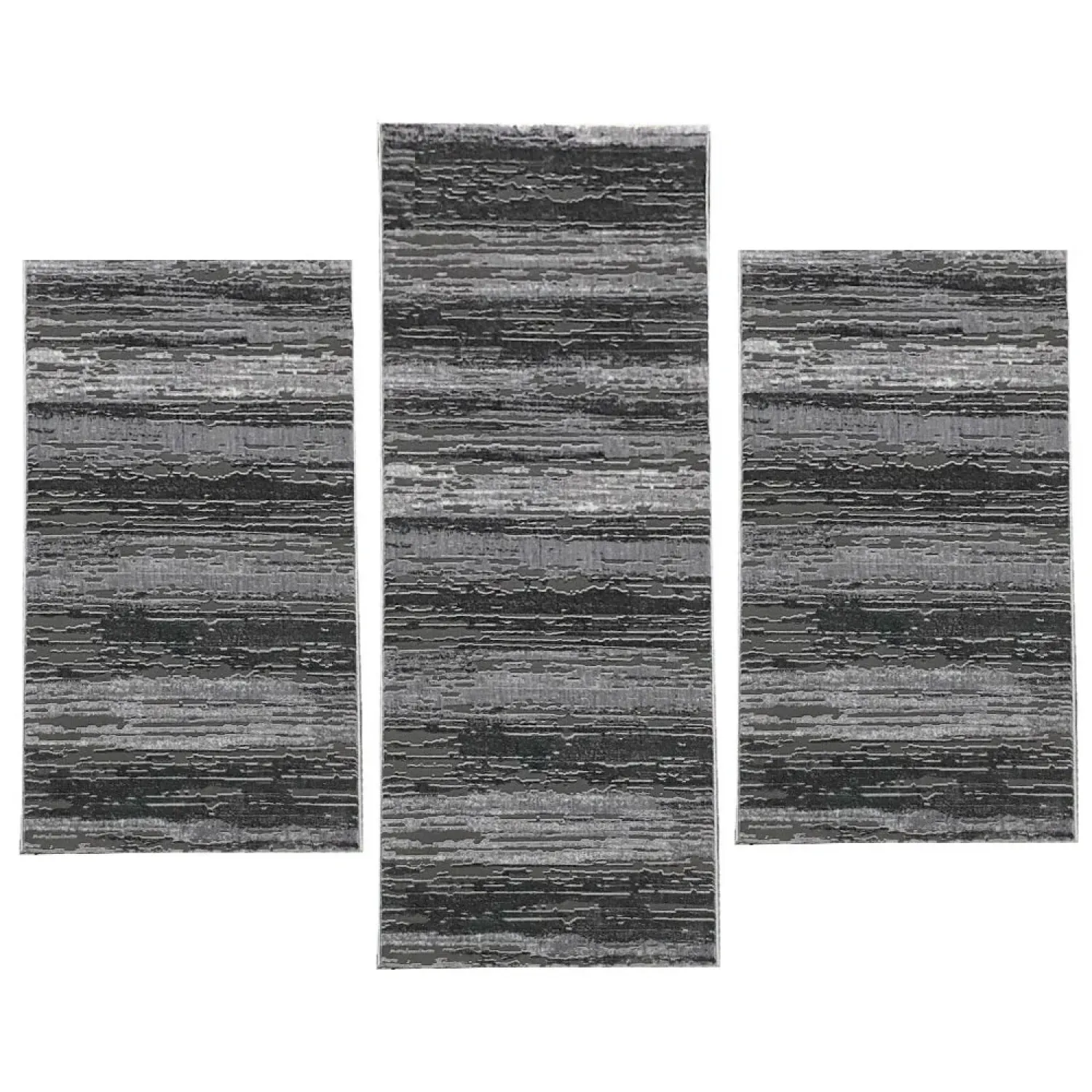 Σετ Κρεβατοκάμαρας 3τμχ Ανάγλυφα Mira 0179A Grey