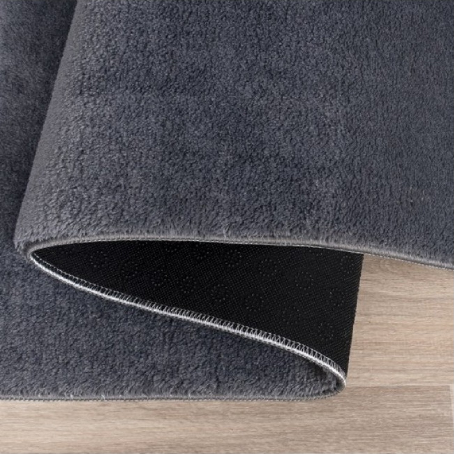 Χαλί Soft Velvet Γούνινη dark grey 200x250