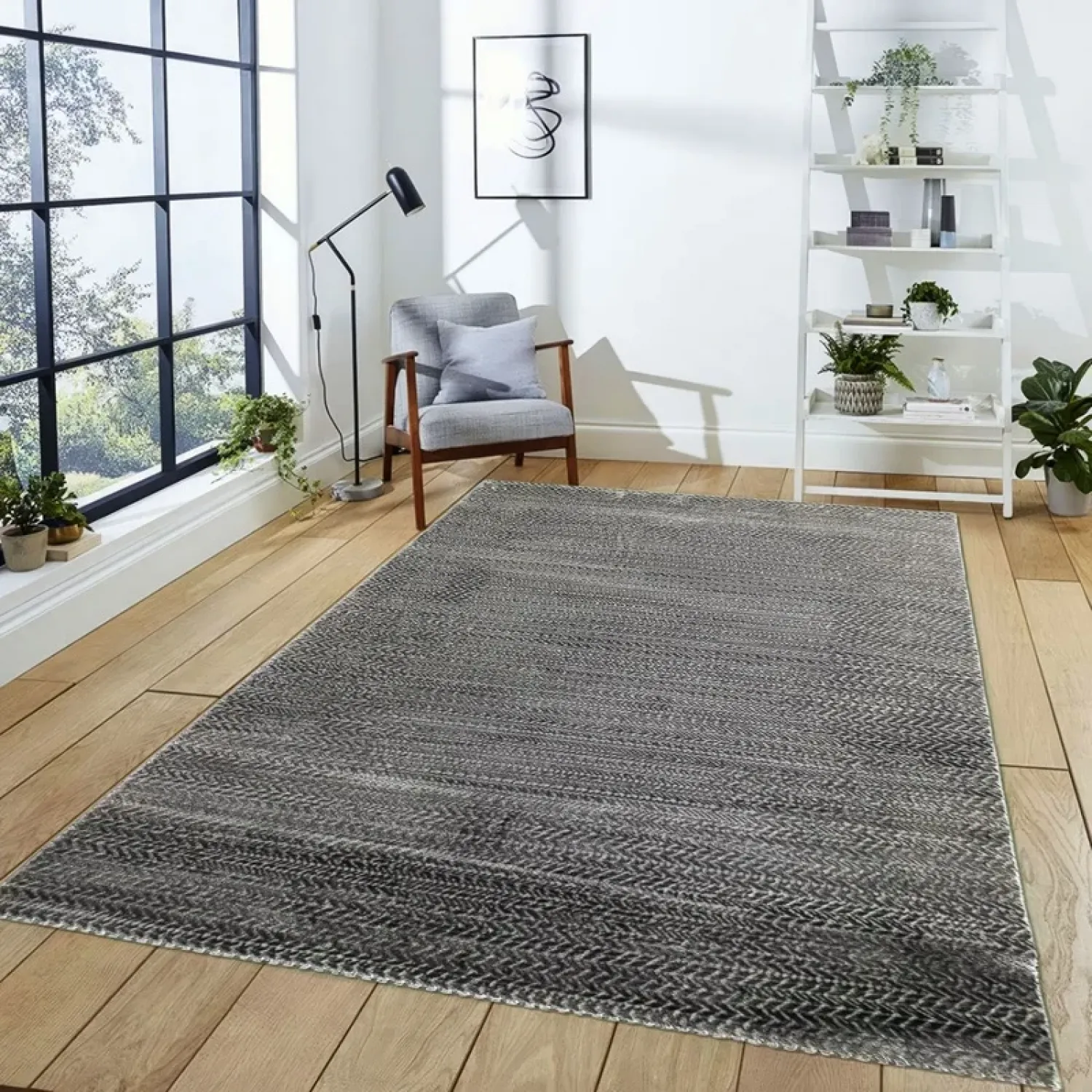 Χαλιά Ανάγλυφα Με Βελούδινη Υφή SILA SL 748 Dark Grey