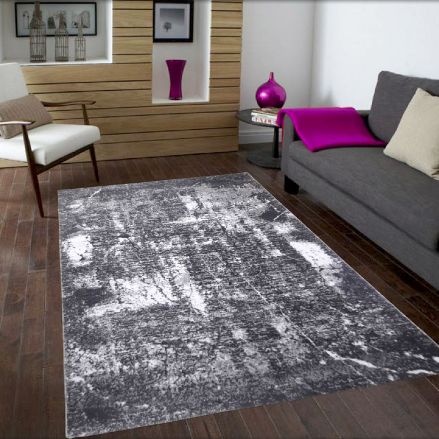 Χαλιά Ανάγλυφα Vintage 2574A grey