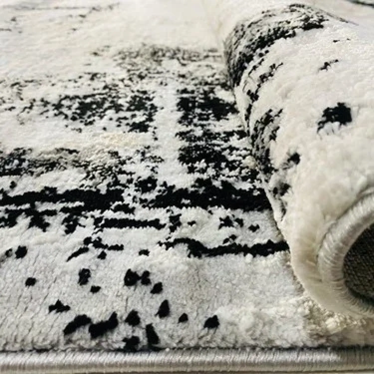 Χαλιά Ανάγλυφα Με Βελούδινη Υφή MARRY MR 250 Grey Black