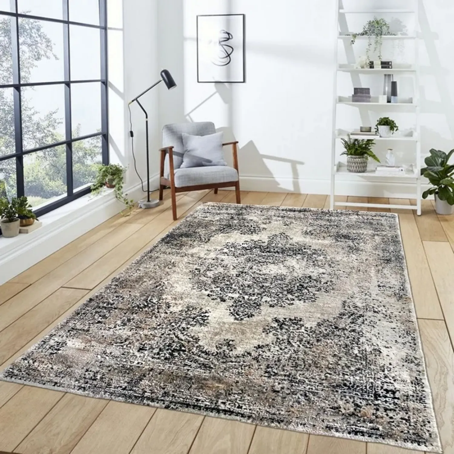 Χαλιά Ανάγλυφα Με Βελούδινη Υφή MARRY MR 268 Grey Black