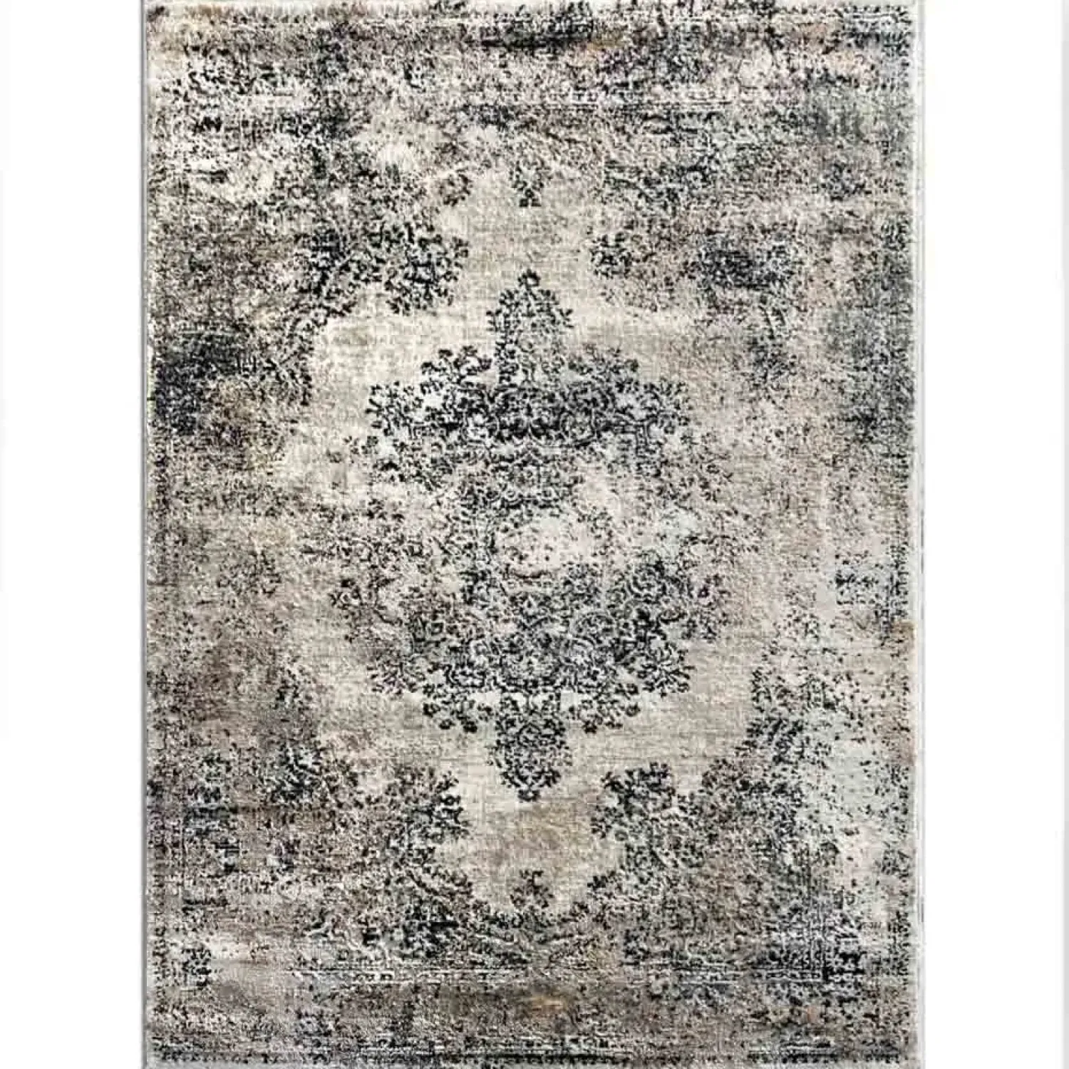 Χαλιά Ανάγλυφα Με Βελούδινη Υφή MARRY MR 268 Grey Black