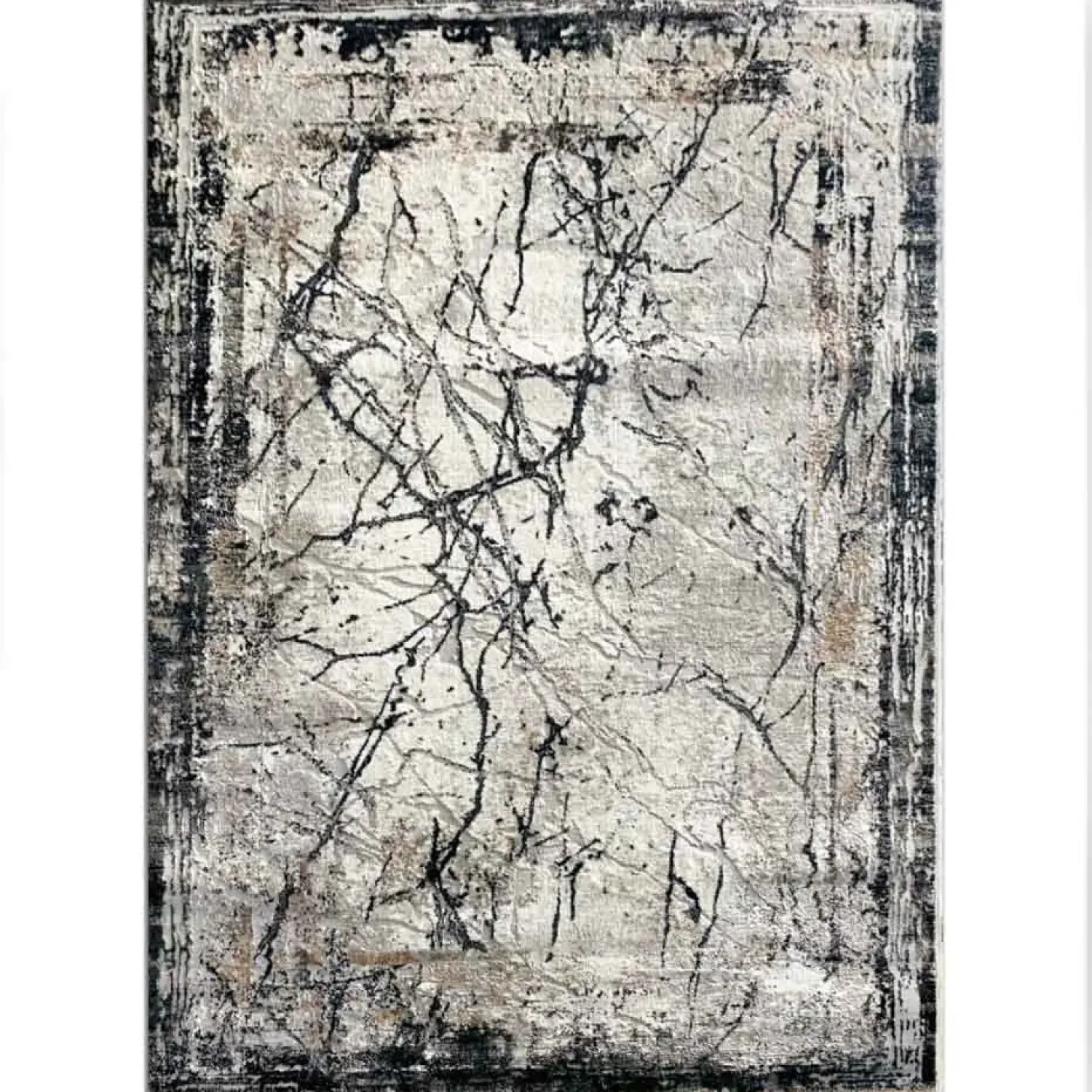 Χαλιά Ανάγλυφα Με Βελούδινη Υφή MARRY MR 331 Grey Black