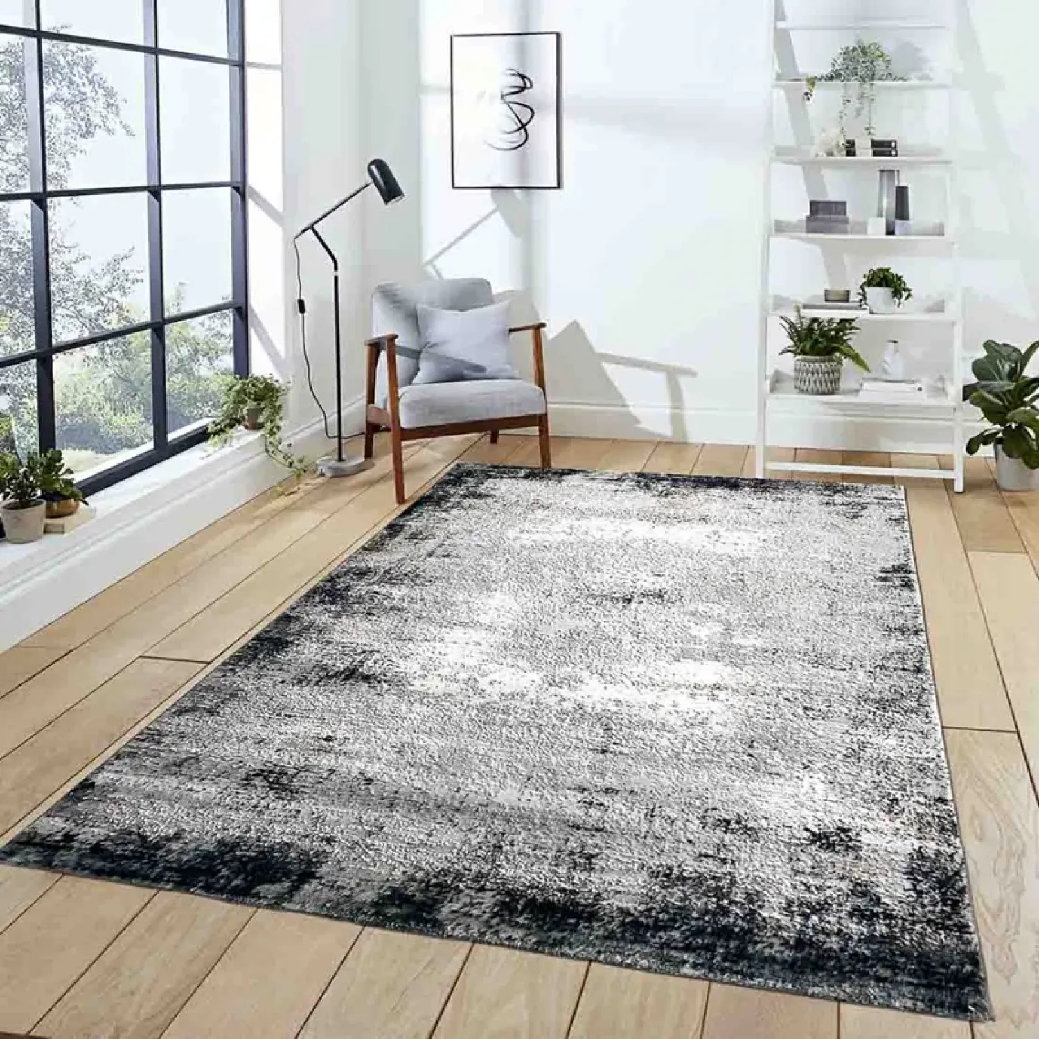 Χαλιά Ανάγλυφα Με Βελούδινη Υφή MARRY MR 529 Antrasit Black