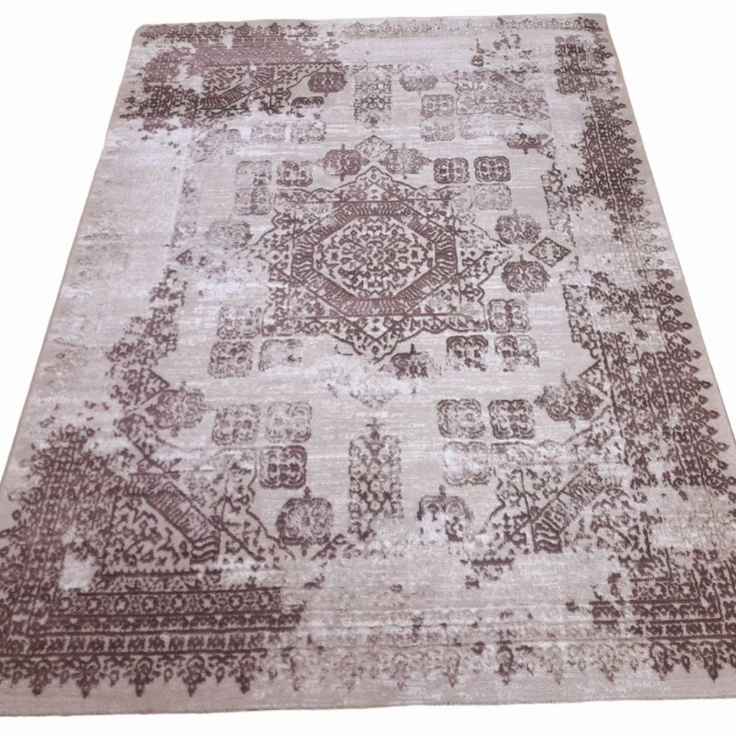 Χαλιά Ανάγλυφα Vintage 2573A vizon brown