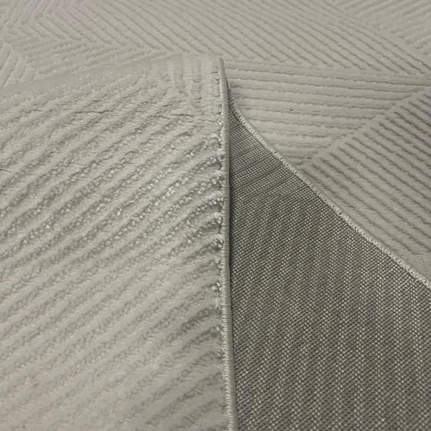 Διάδρομος 080cm Ανάγλυφα Με Βελούδινη Υφή Lazer Cream Cream LZ285