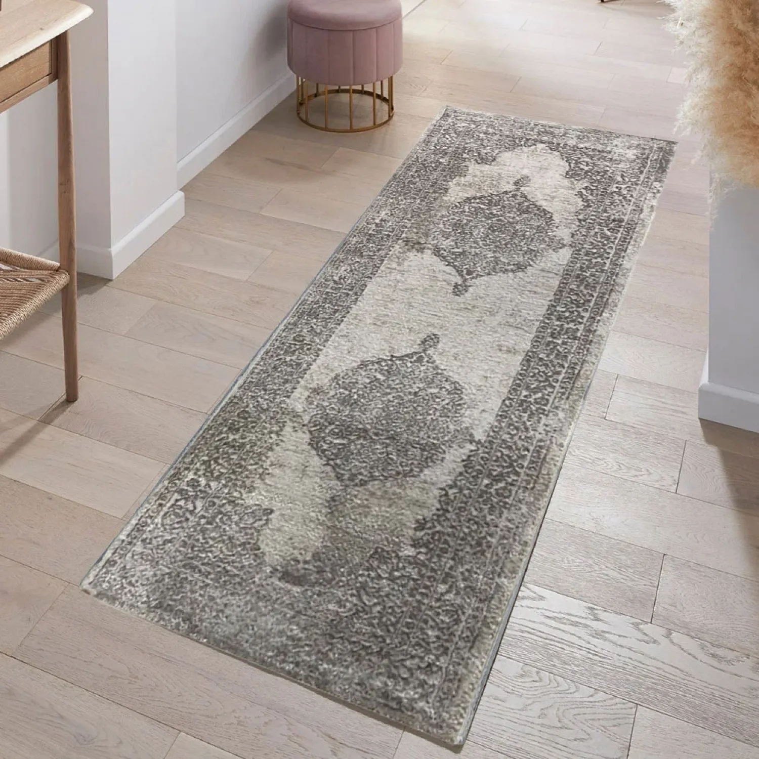 Διάδρομος 080cm Ανάγλυφα Με Βελούδινη Υφή Lazer Cream Vizon LZ294