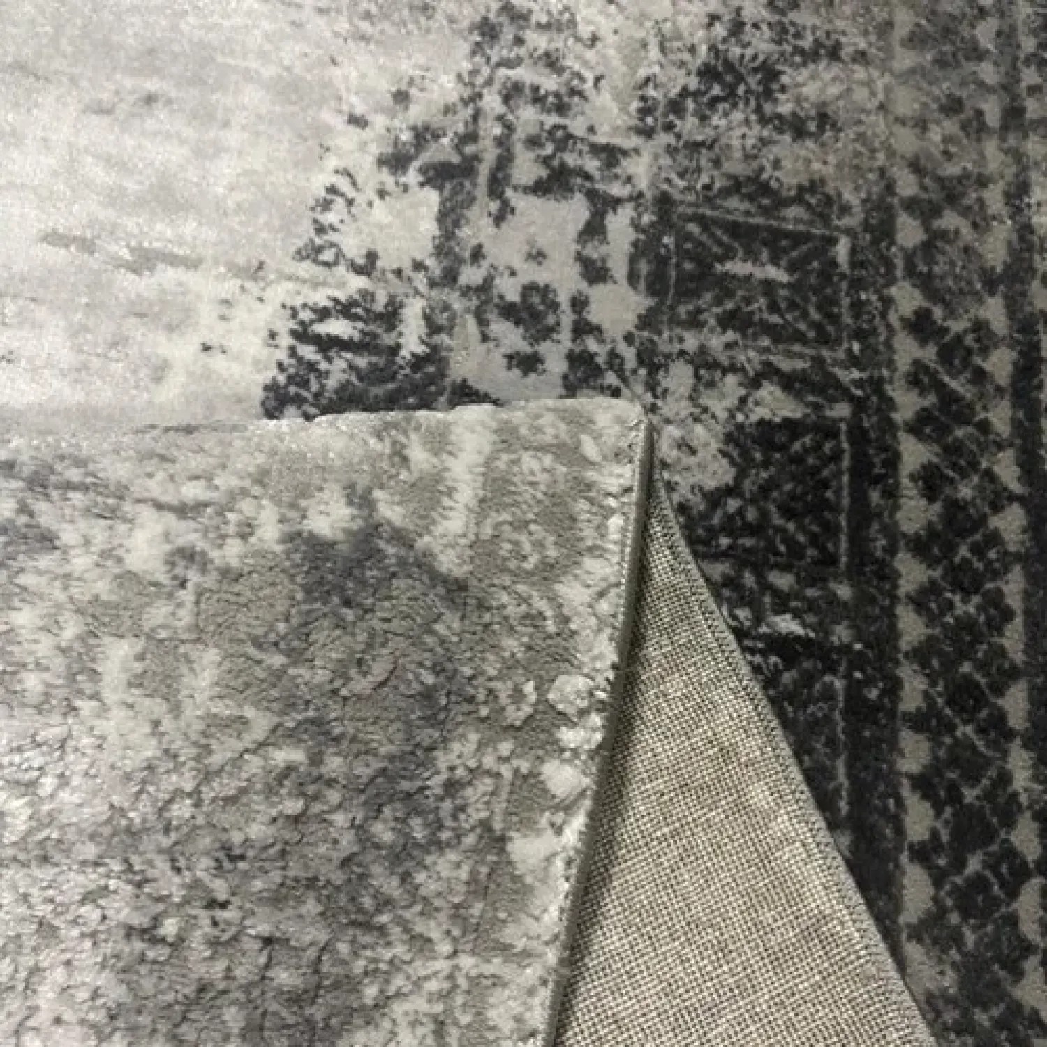 Διάδρομος 080cm Ανάγλυφα Με Βελούδινη Υφή Lazer Grey Antrasit LZ313