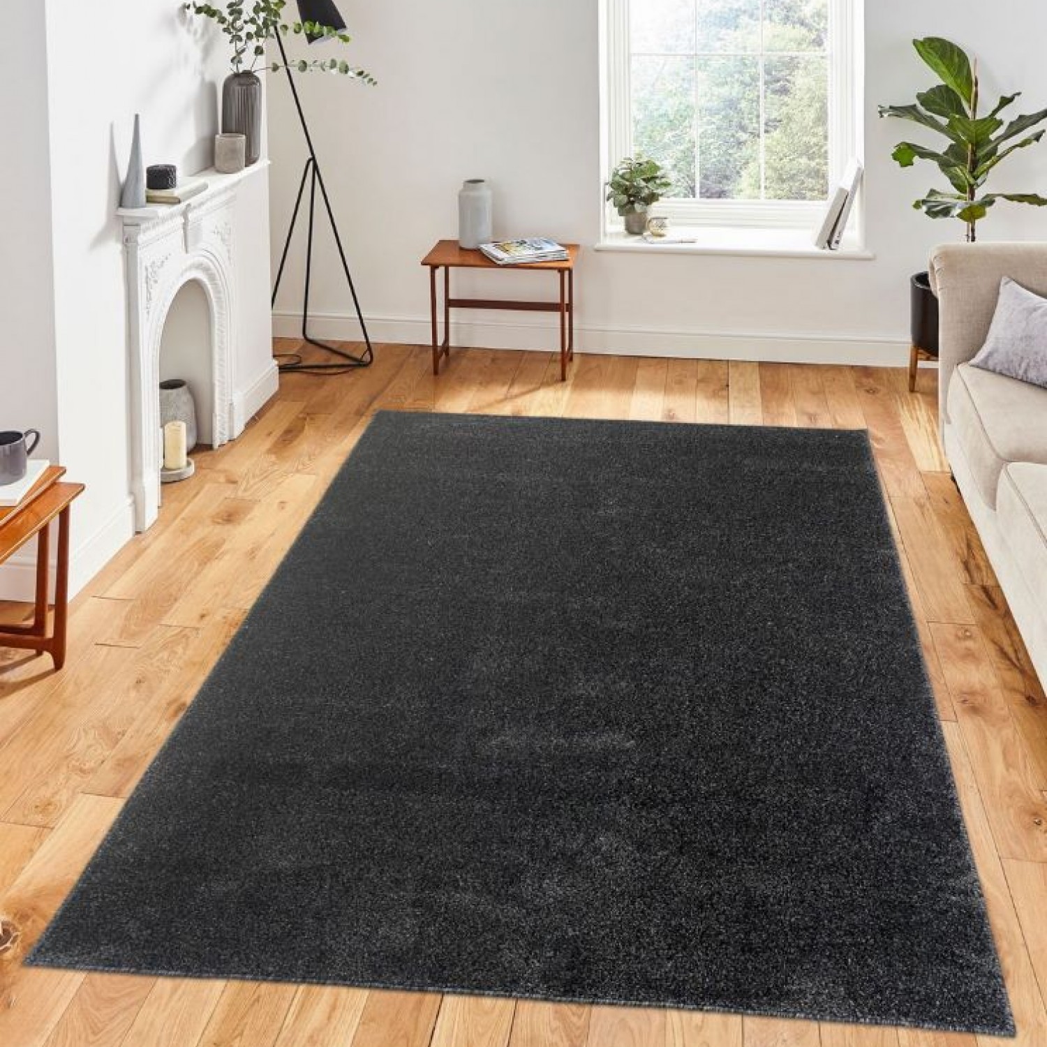 Χαλάκι frieze Γκρι Μαύρο MOC-32 0.80x200