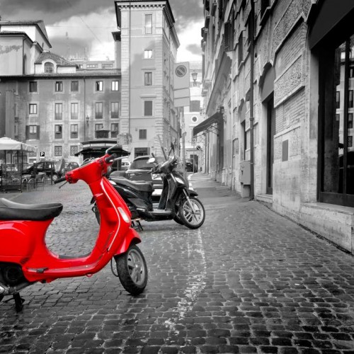 Χαλί Pop Art Vespa 5205 Grey-red 225x270