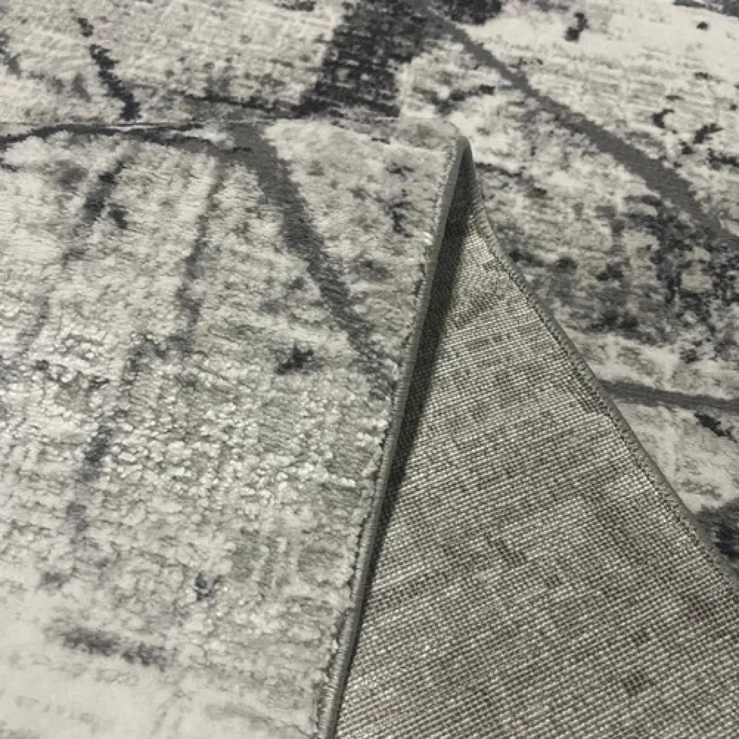 Χαλιά Ανάγλυφα Με Βελούδινη Υφή Lazer Grey Antrasit LZ287 Σετ Κρεβατοκάμαρας 3Τμχ