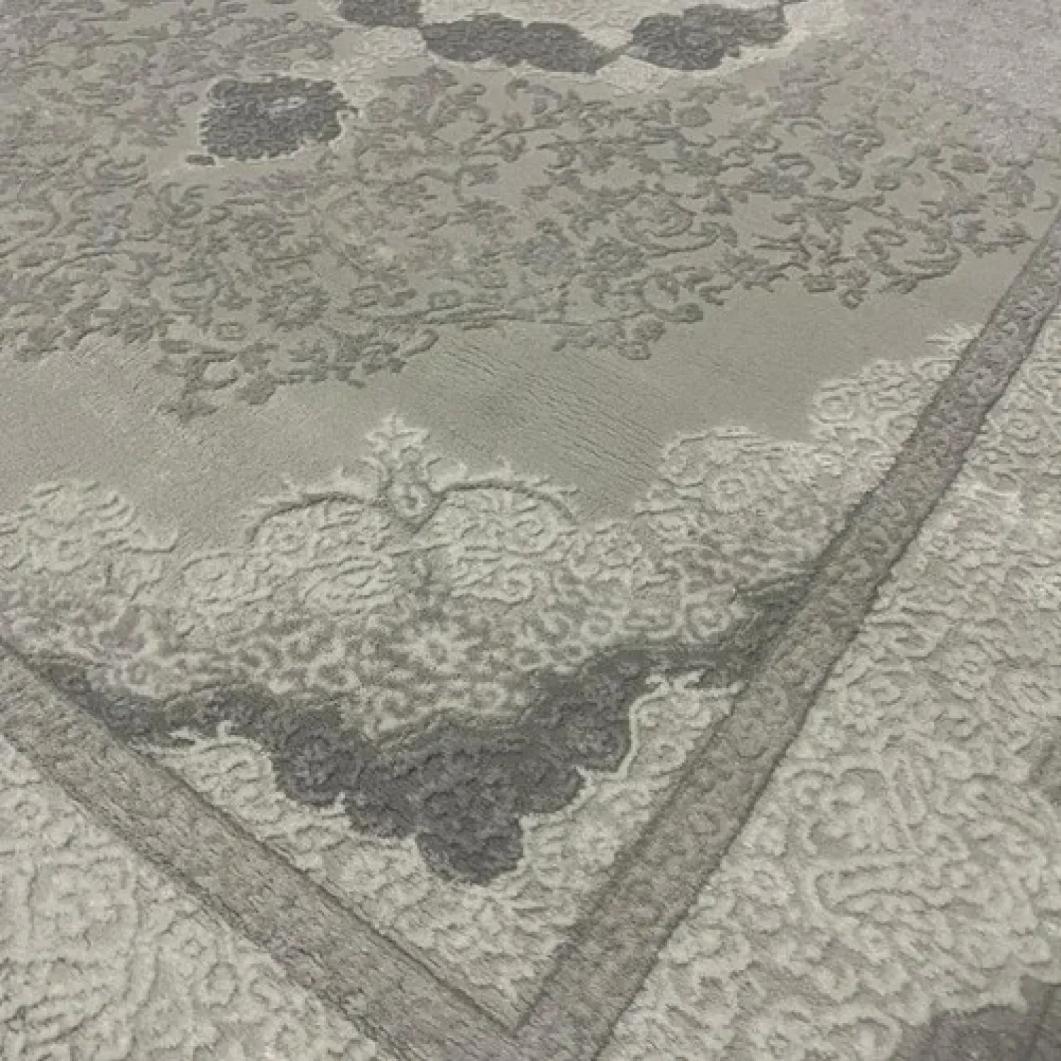 Χαλιά Ανάγλυφα Με Βελούδινη Υφή Lazer L.Grey LZ193 Στρογγυλά