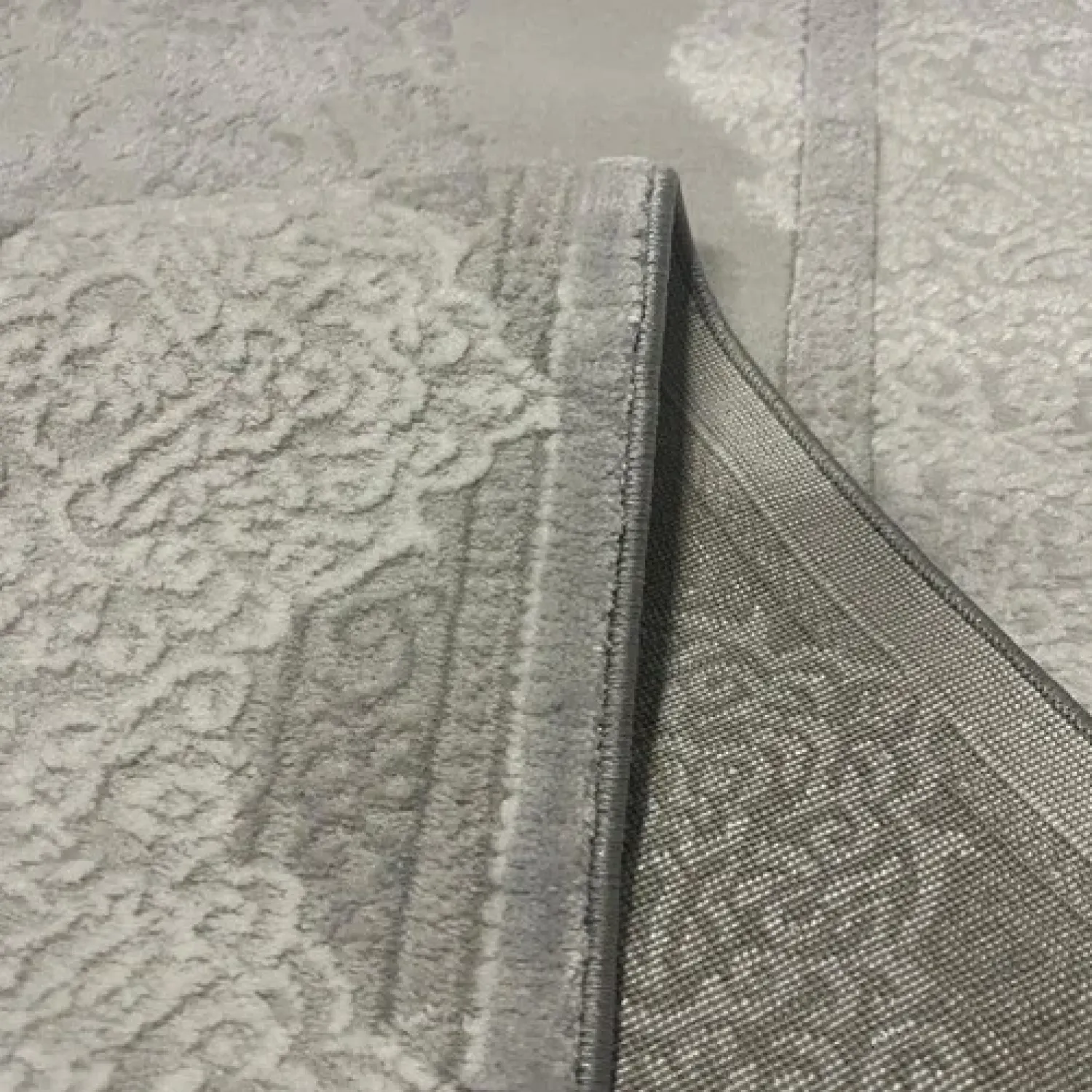 Χαλιά Ανάγλυφα Με Βελούδινη Υφή Lazer L.Grey LZ193 Στρογγυλά