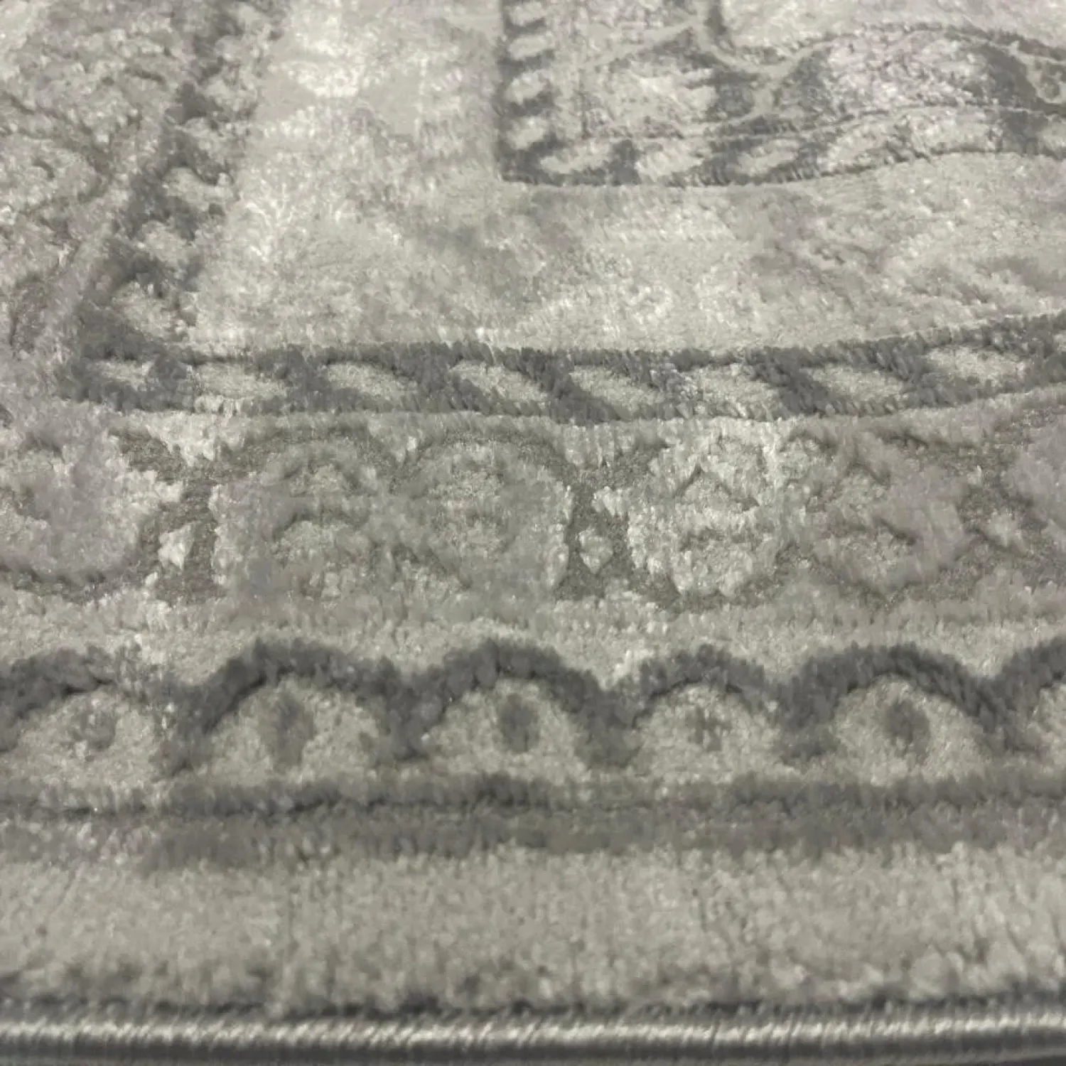 Χαλιά Ανάγλυφα Με Βελούδινη Υφή Lazer L.Grey LZ290 Στρογγυλά