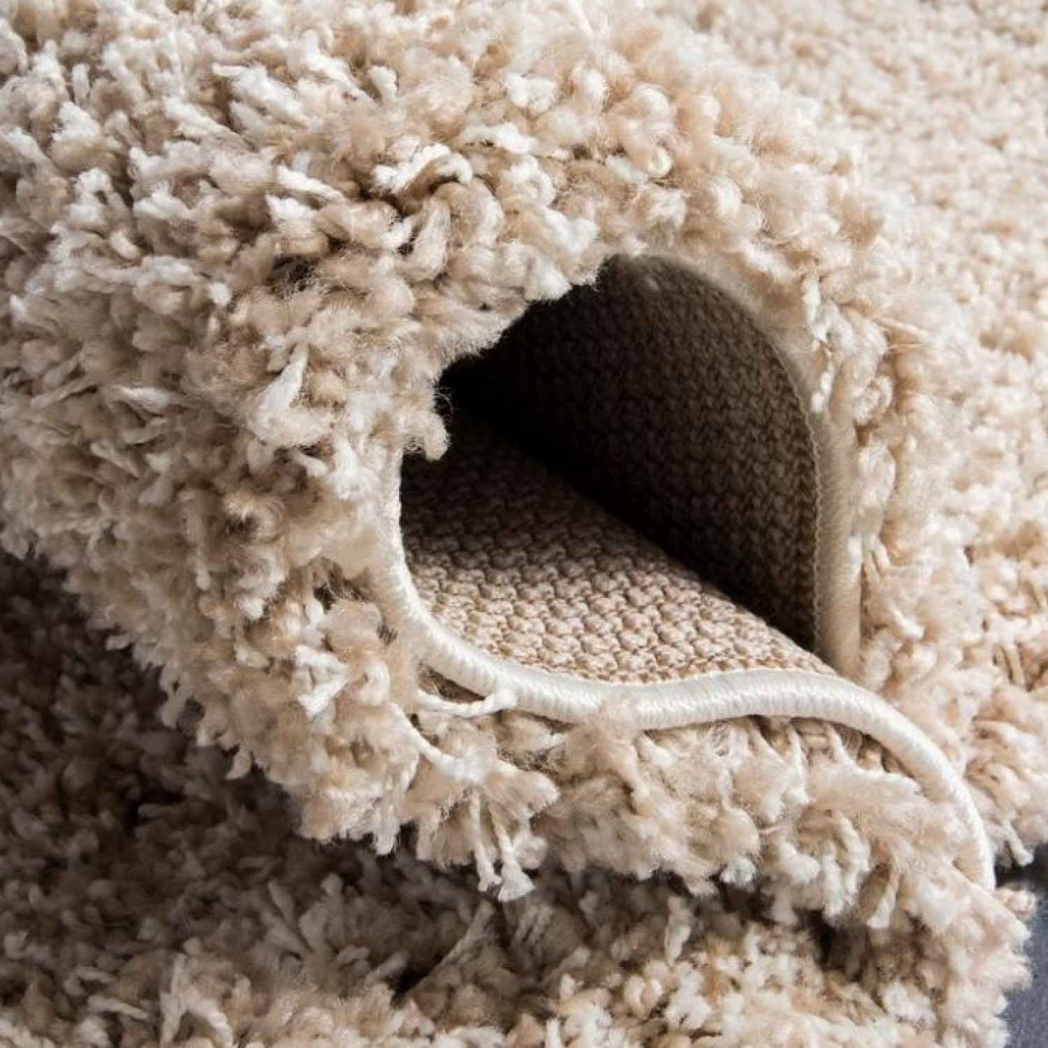 Σέτ κρεβατοκάμαρας 3τμχ χαλιά super shaggy εκρού