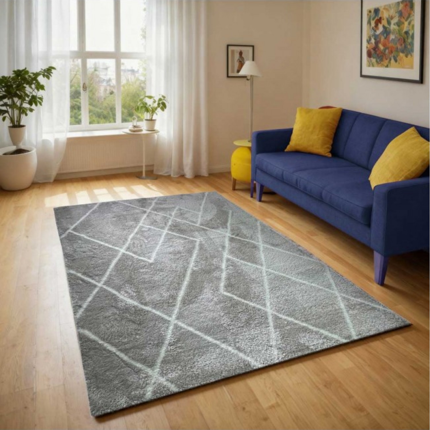 Χαλιά Shaggy soft JS 5348 cream white