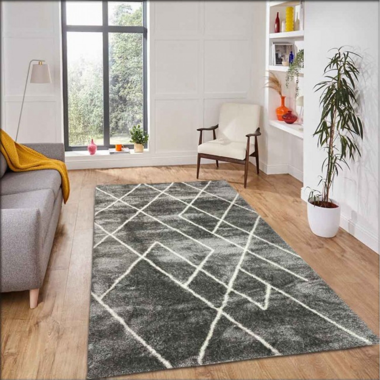 Χαλιά Shaggy soft JS 5349 grey