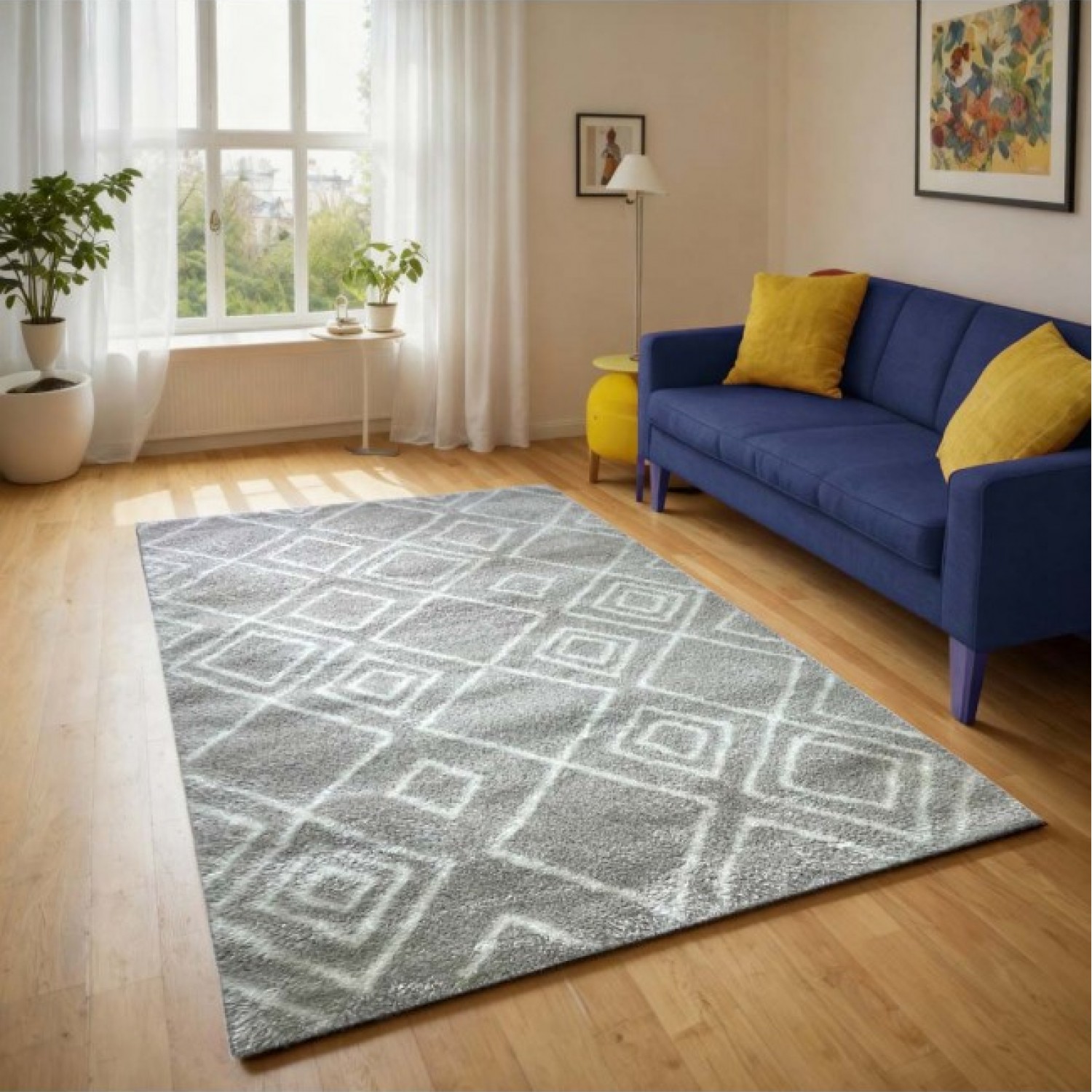 Χαλιά Shaggy soft JS 5345  cream white