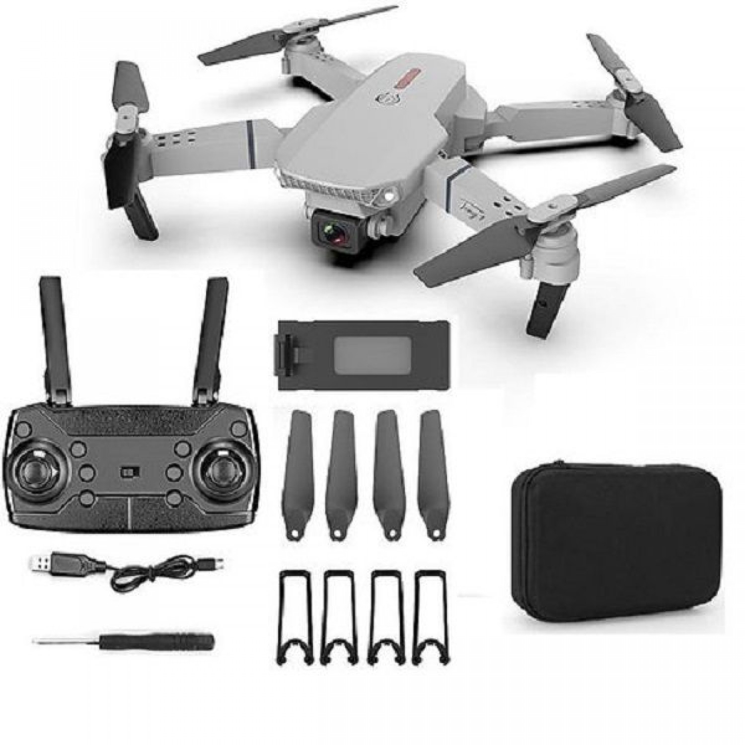 Drone HD Διπλή Κάμερα WiFi Ισχυρή Μπαταρία E88 Pro