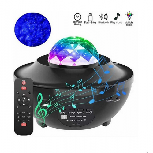 Διακοσμητικό Φωτιστικό LED Party Light Starry Night Light Projector Ocean Wave Πολύχρωμο