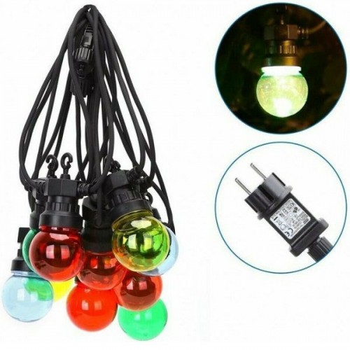 10PCRGB- Led Garland 10x Bulbs Outdoor