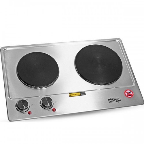 Επιτραπέζια Εστία Εμαγιέ Διπλή Λευκή 1000 & 1500W DSP KD-4047