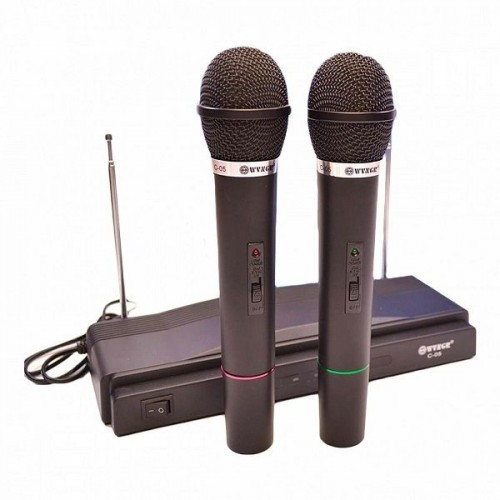 Karaoke με Ασύρματα Μικρόφωνα σε Μαύρο Χρώμα WVNGR C-05