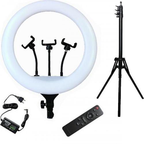 Ring Light 58cm Με Τρίποδο και 3 Βάσεις Κινητού YQ-580