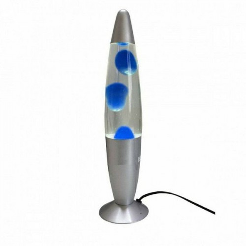 Διακοσμητικό Φωτιστικό Lava Lamp 34,5cm σε Ασημί Χρώμα CH00111