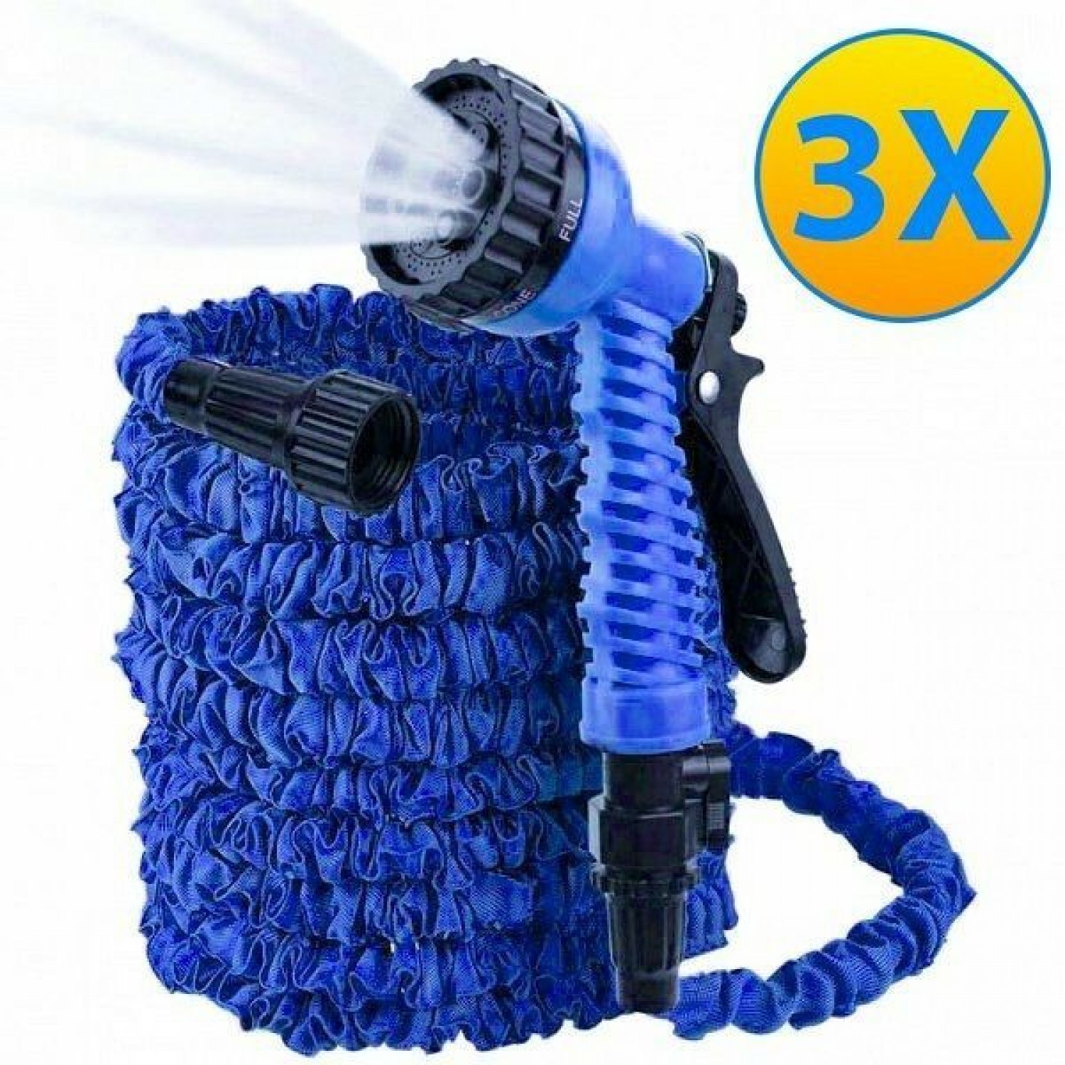 Λάστιχο Ποτίσματος Επεκτεινόμενο Σετ Magic Hose 1/2" 15m HOD Μπλε