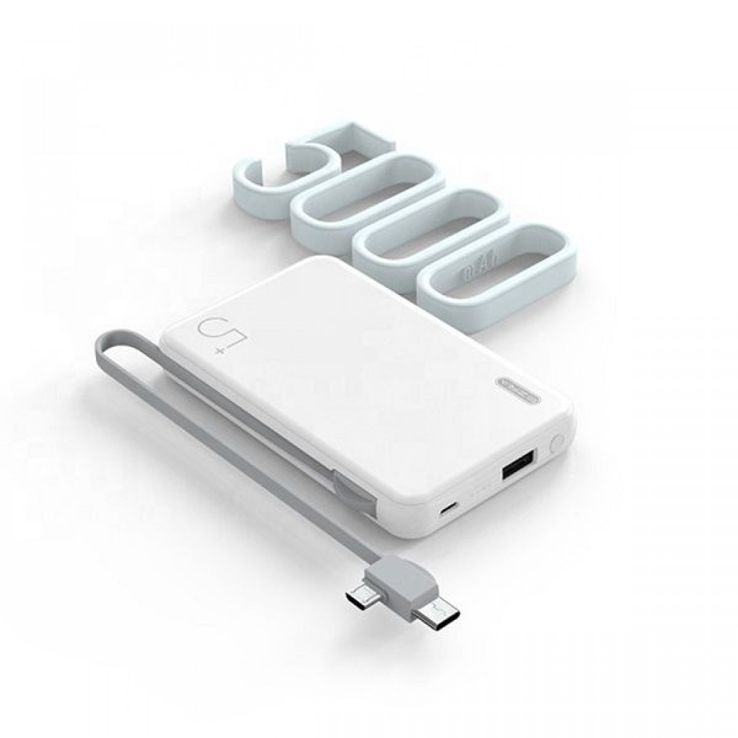 Power Bank 5000mAh με Θύρα USB-A Λευκό