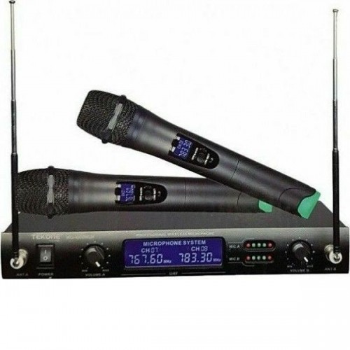 Karaoke Σύστημα με Ασύρματα Μικρόφωνα WG-4000 σε Μαύρο Χρώμα