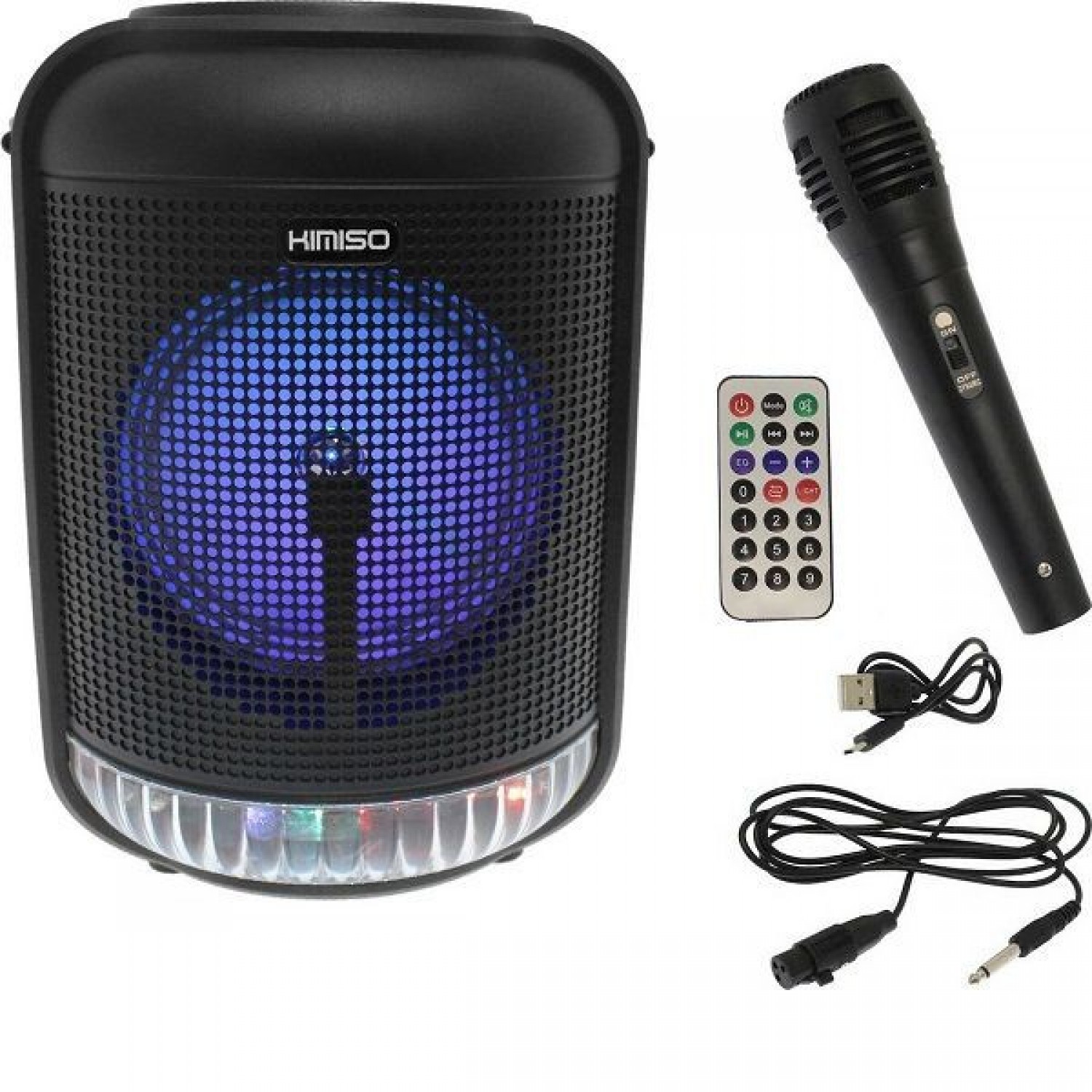 Σύστημα Karaoke με Ενσύρματα Μικρόφωνα Kimiso 800W σε Μαύρο Χρώμα
