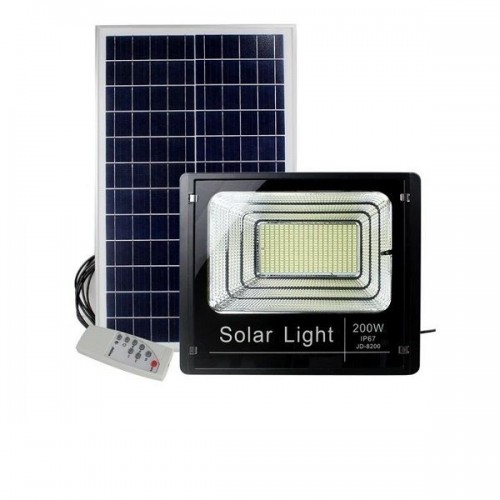 Ηλιακός Προβολέας Φωτοβολταϊκό  LED 200 Watt IP 67 με τηλεχειριστήριο