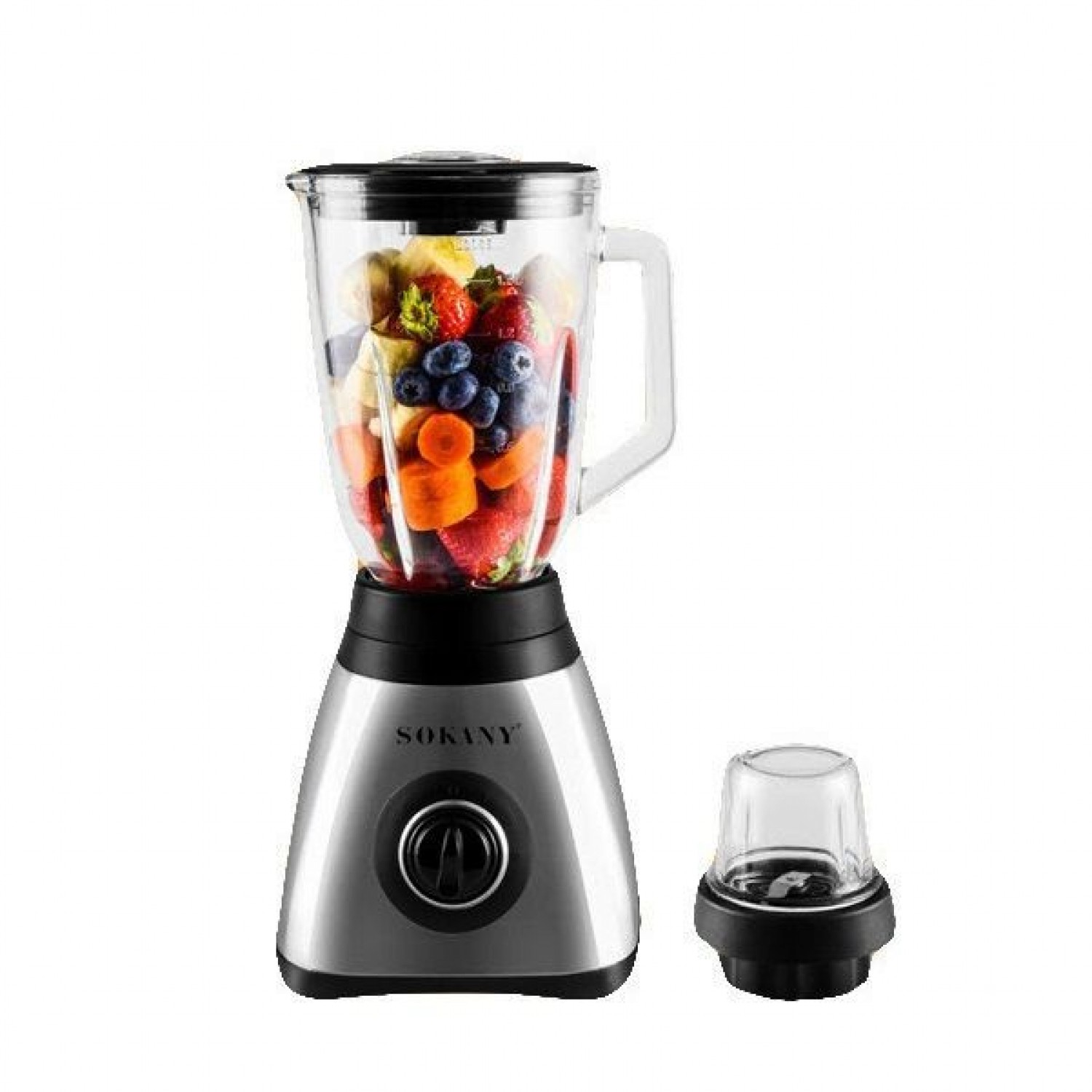 Μπλέντερ με Γυάλινη Κανάτα 1.5lt 450W Inox SK-144