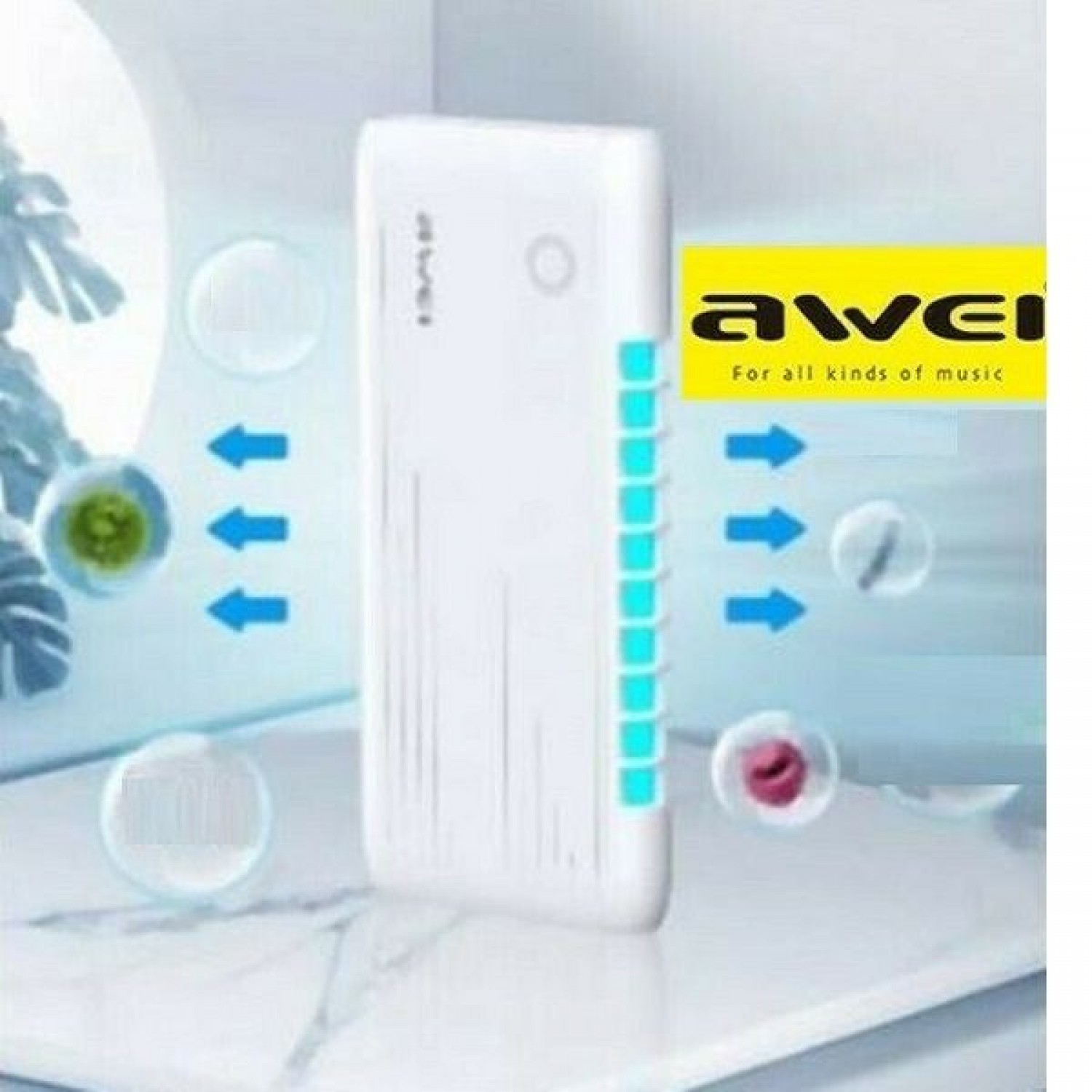 Power Bank 6000mAh 3W με 2 Θύρες USB-A Λευκό