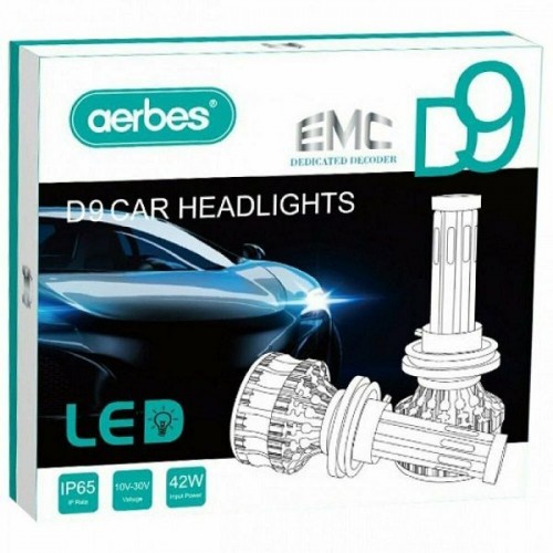2x aerbes® Λαμπτήρες LED SMD Φώτα Πορείας H7 42W 6000K D9 4200Lm