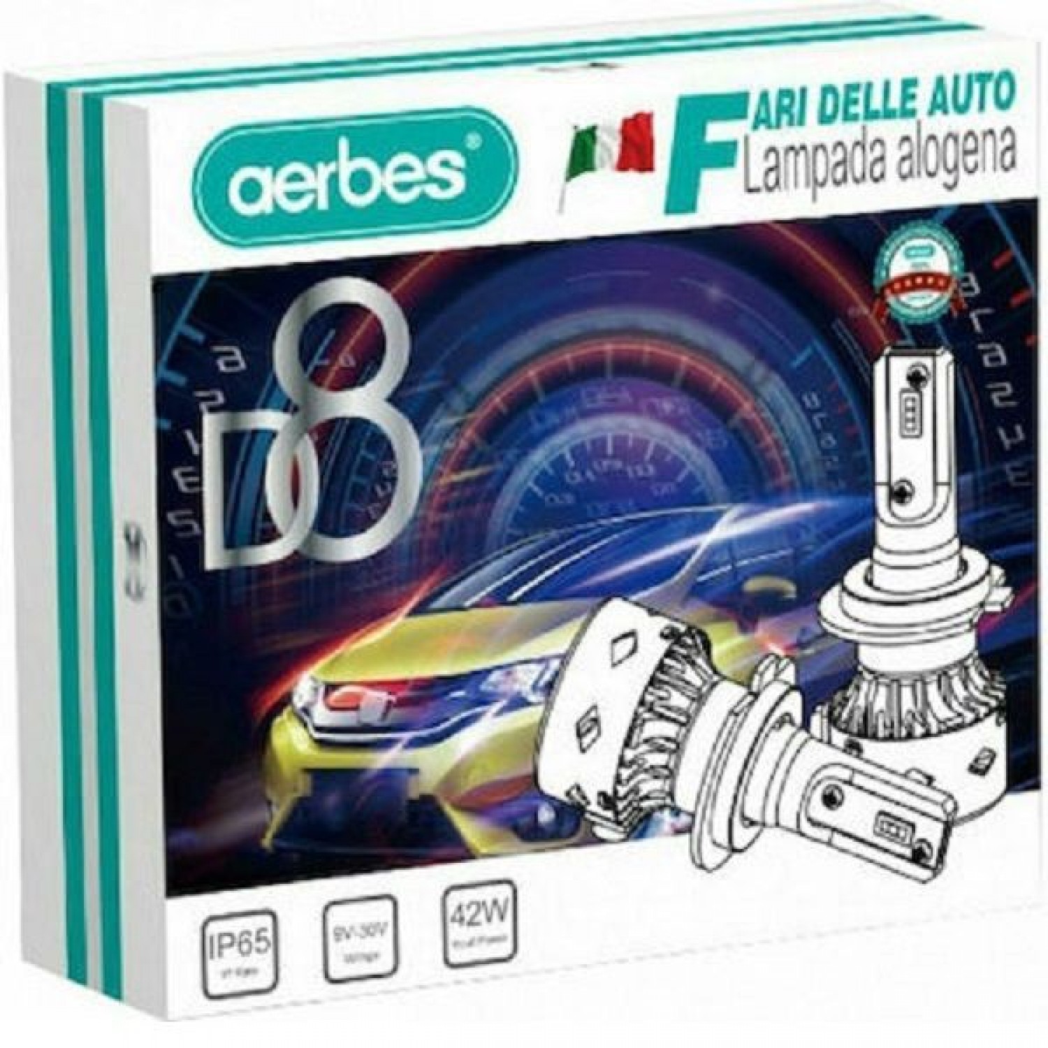 2x aerbes® Λαμπτήρες LED SMD Φώτα Πορείας H11 42W 6000K D8 4800Lm