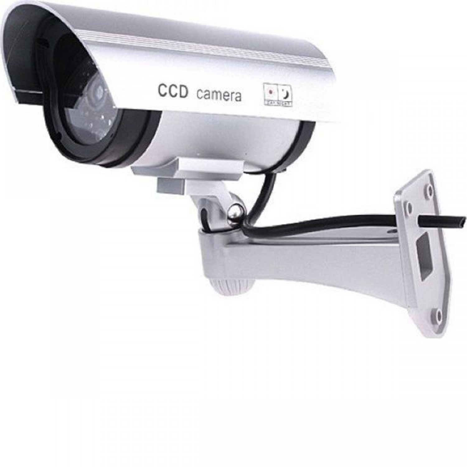 Ψεύτικη Κάμερα Παρακολούθησης Dummy με Led IR-003 Τύπου Bullet Ασημί