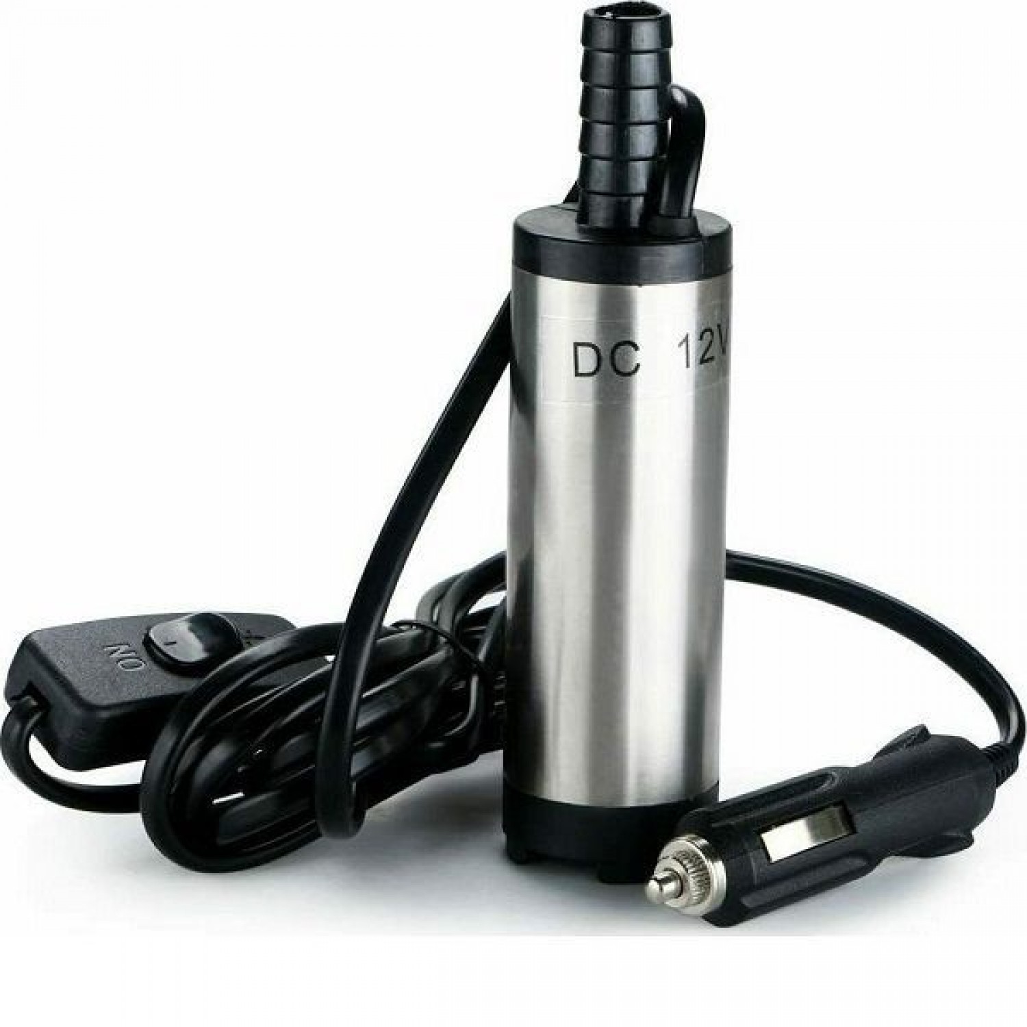 Flintronic 12V 38mm Submersible Oil Pump Diesel Extractor Stainless Steel
