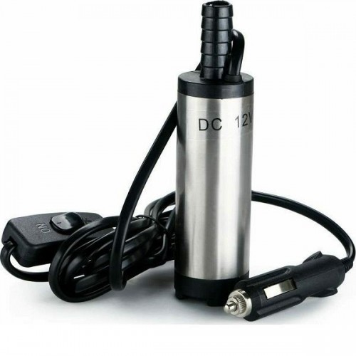 Flintronic 12V 38mm Submersible Oil Pump Diesel Extractor Stainless Steel