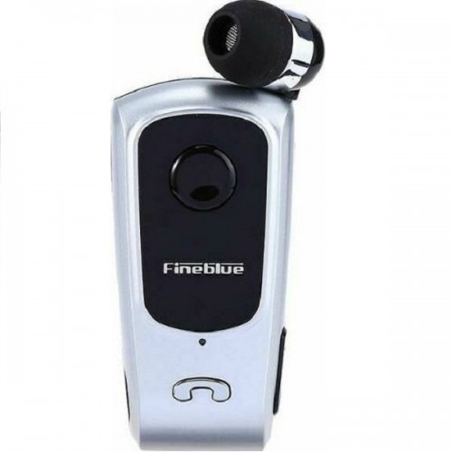 Ακουστικό Handsfree Πέτου Bluetooth In Ear Ασημί Fineblue F920