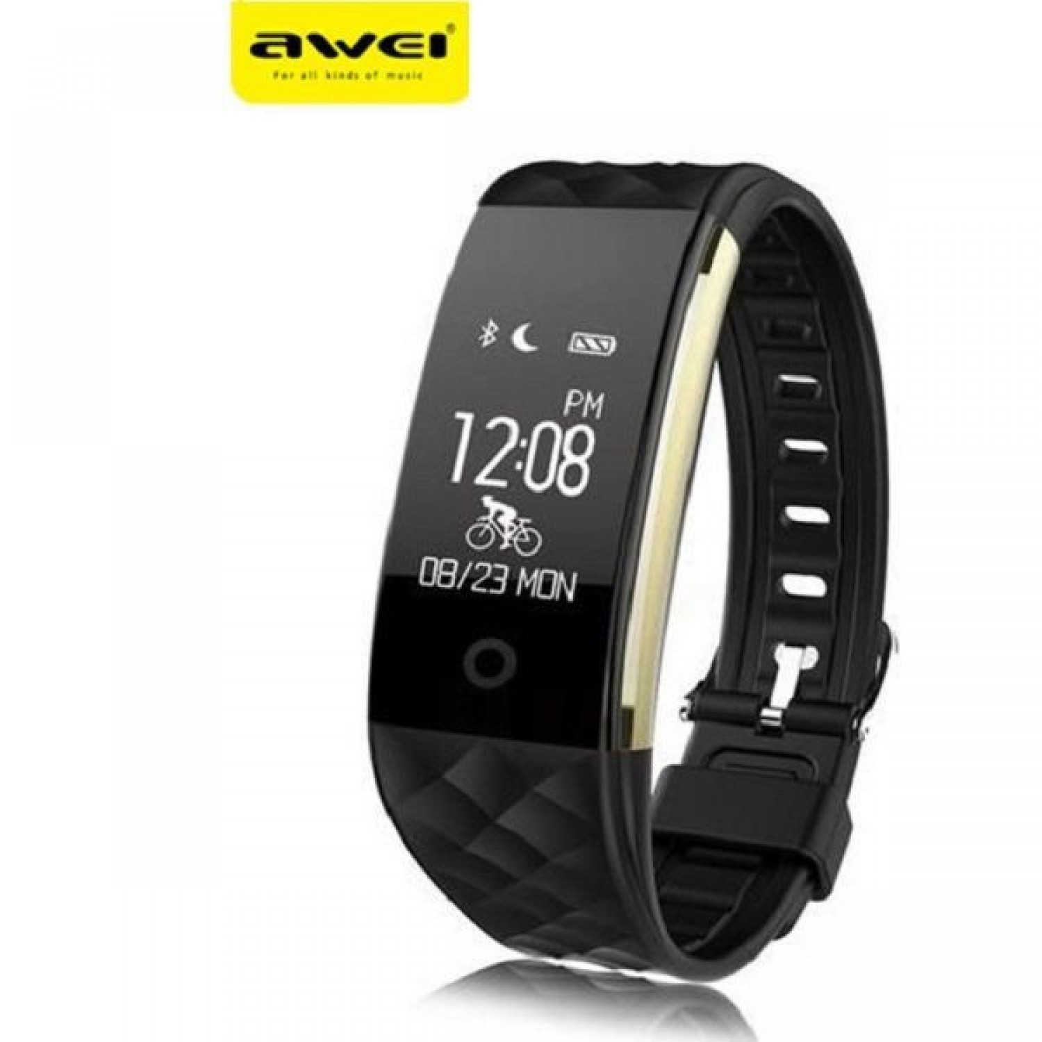 Awei H1 Activity Tracker με Παλμογράφο Μαύρο